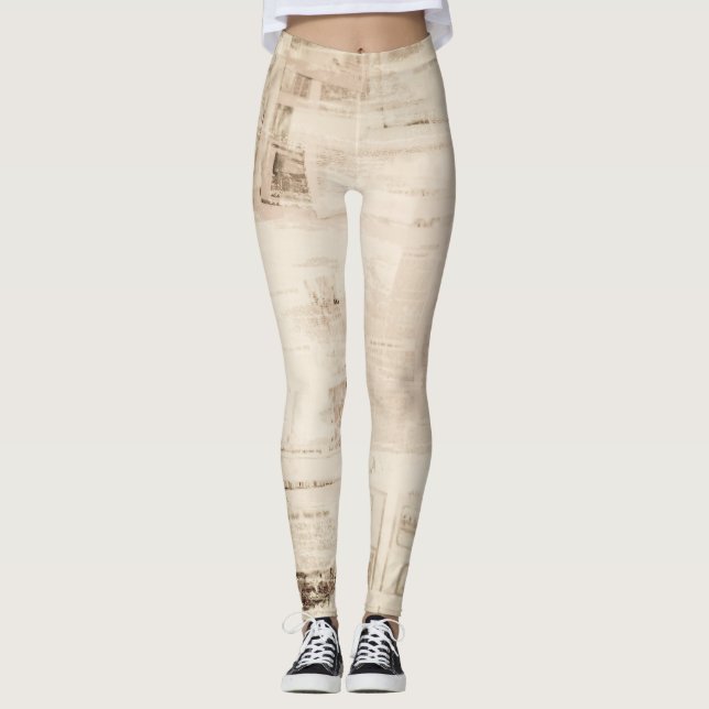 Leggings Vieux arrière - plan de texture de papier grungy. (Devant)
