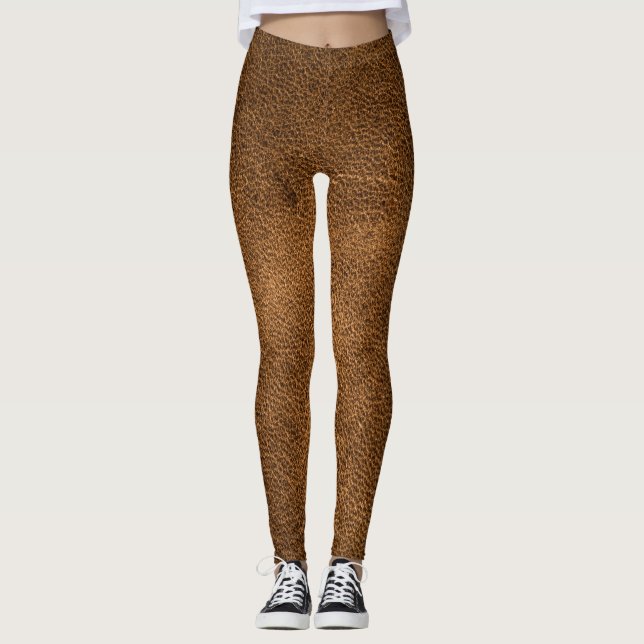 Leggings Vieux cuir Brown : Arrière - plan texturé (Devant)
