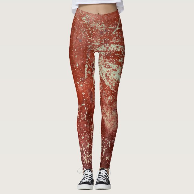 Leggings Vieux Cuivre : Vive Texture Métal. (Devant)