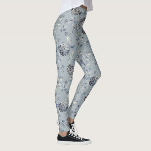 Leggings Vigne florale bleu poussiéreux