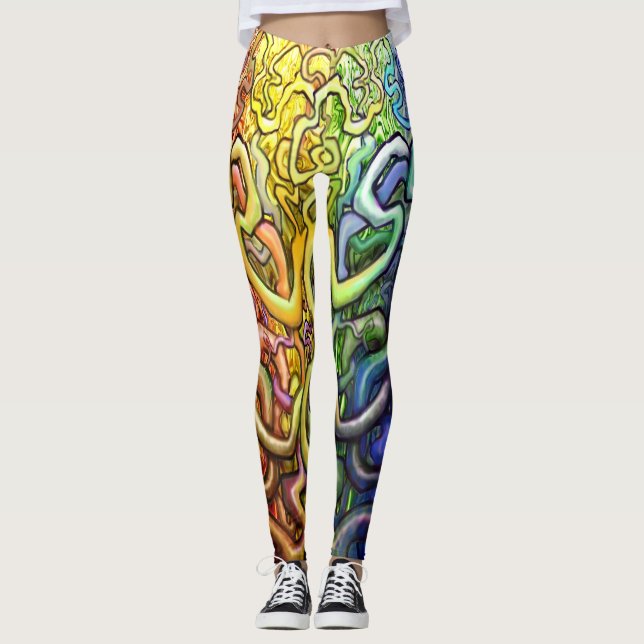 Leggings Vignes arc-en-ciel (Devant)