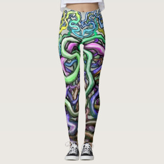 Leggings Vignes arc-en-ciel torsadées
