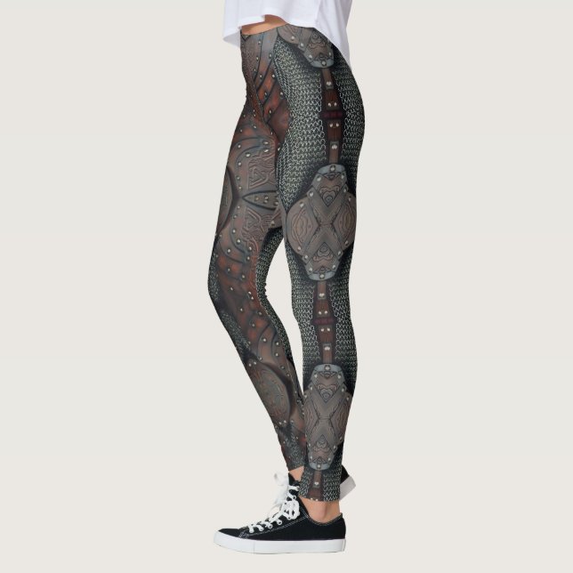 Leggings Viking Armor Design abstrait (Gauche)
