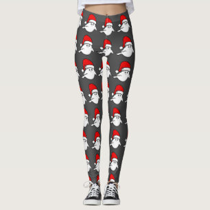 Leggings vilain fantôme de Noël santa claus éffrayant dépla