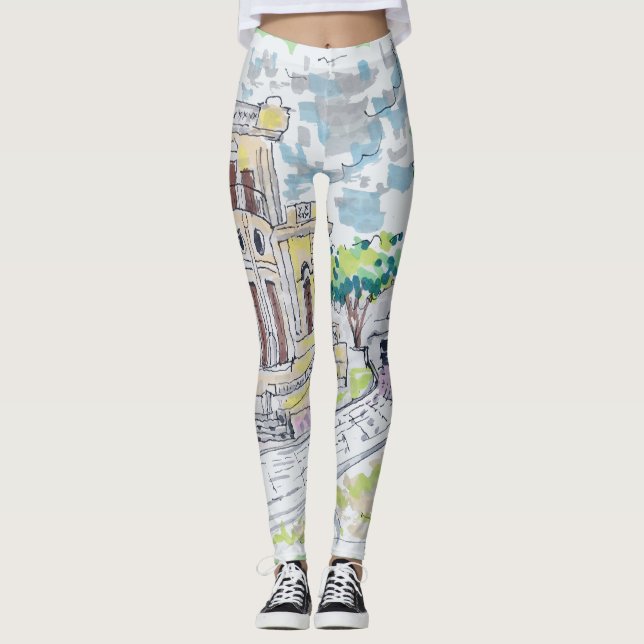 Leggings Villa Historique Jaune (Devant)