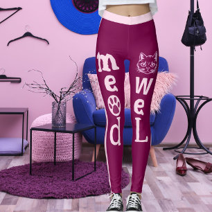 Leggings Vin personnalisé Léger Pinces Rose Pet chat animal