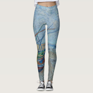 Leggings Vincent Van Gogh - Bateaux de pêche sur la plage