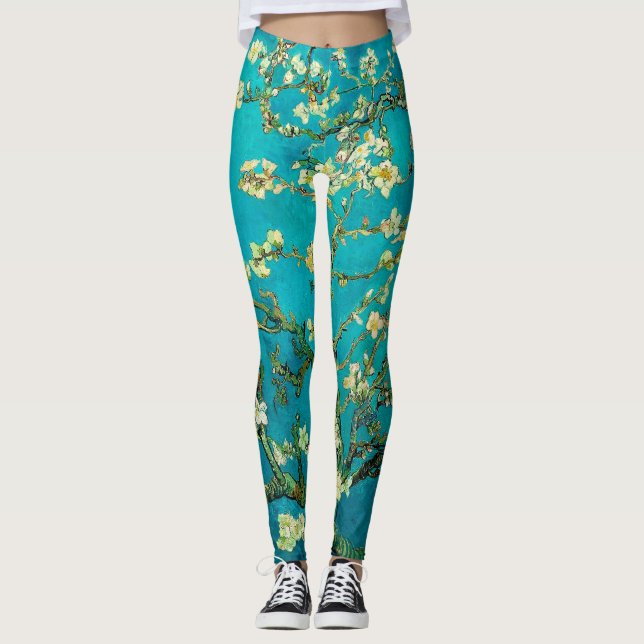 Leggings Vincent Van Gogh Blossoming Almond Tree Floral Art (Devant)
