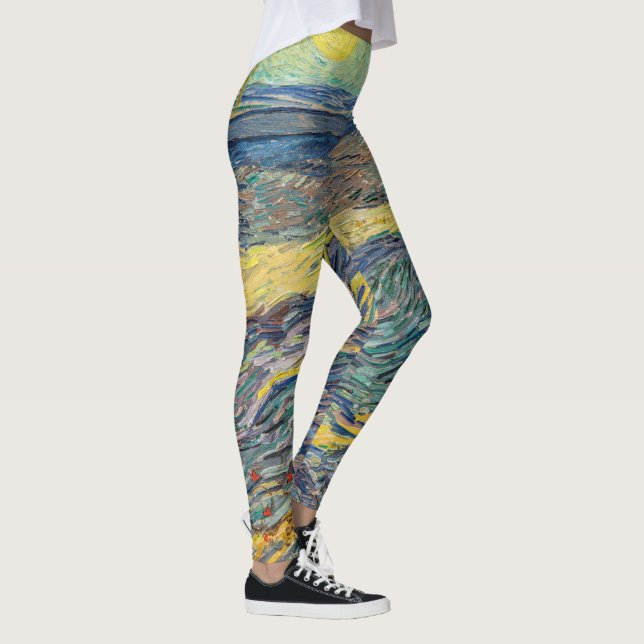 Leggings Vincent van Gogh - Champ avec des agriculteurs lab (Droite)