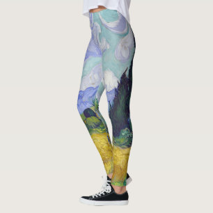 Leggings Vincent Van Gogh - Champ de blé avec cyprès