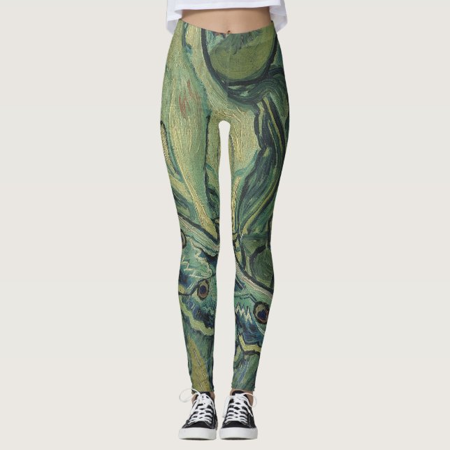 Leggings Vincent Van Gogh - Great Peacock Moth (Devant)