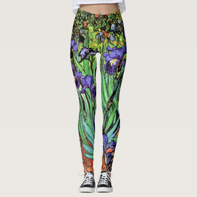 Leggings Vincent Van Gogh - Iris - Amoureux des Fleurs Beau (Devant)