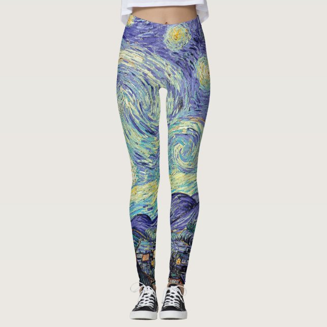Leggings Vincent Van Gogh/ La Nuit étoilée (Devant)