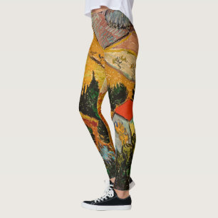 Leggings Vincent van Gogh - Paysage, Maison et Laboureur