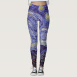 Leggings Vincent Van Gogh Starry Nuit Vintage Art<br><div class="desc">Vincent van Gogh Starry Night Art Peinture Starry Night est un tableau de l'artiste post-impressionniste néerlandais Vincent van Gogh. Le ciel bleu de la nuit est rempli de nuages tourbillonnants, d'étoiles et d'une lune brillante croissant. La Nuit étoilée est la seule nocturne de la série de vues depuis la fenêtre...</div>