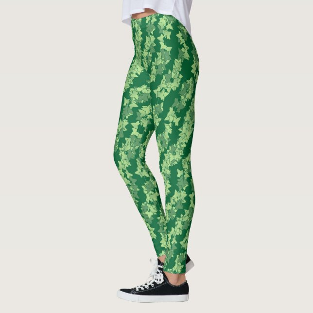 Leggings Vins d'ivoire, nuances de vert foncé à clair (Gauche)