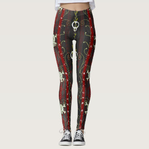 Leggings Vins O'Death Samhain Halloween Crâne d'octobre