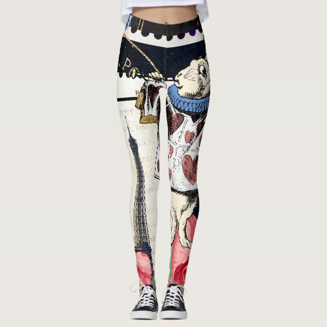 Leggings Vintage Alice au pays des merveilles (Devant)