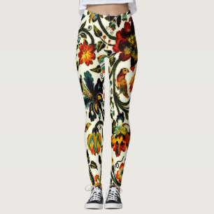 Leggings Vintage Art Nouveau Charles Cicadas Motif