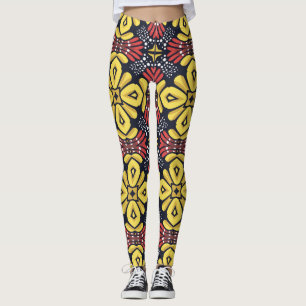 Leggings Vintage classique : Motif de fleurs sans couture