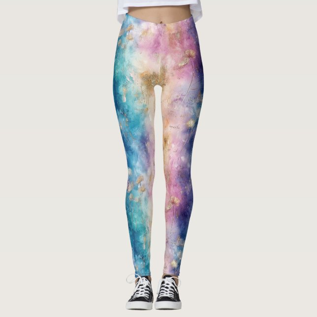 Leggings Vintage Dandelion Abstract Pattern (2) (Devant)