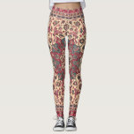 Leggings Vintage Floral Perse Motif de tapis<br><div class="desc">Vintage Floral Perse Motif de tapis</div>