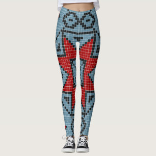 Leggings Vintage géométrique classique mignon tendance élég