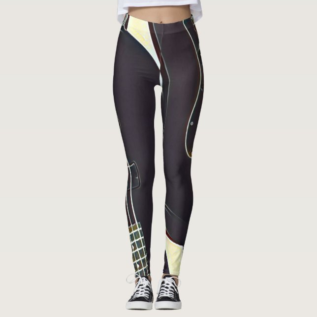 Leggings Vintage guitarist birthday gift (Devant)