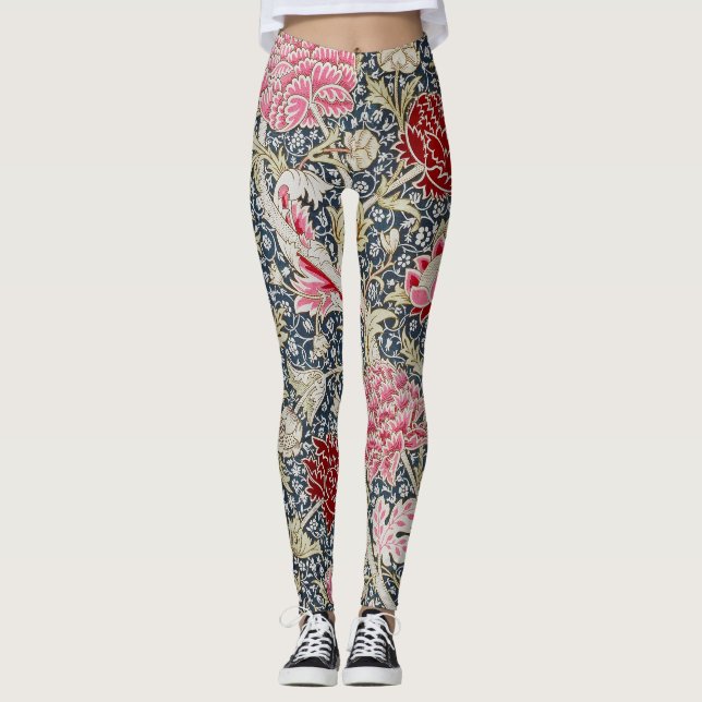 Leggings Vintage motif floral, William Morris (Devant)