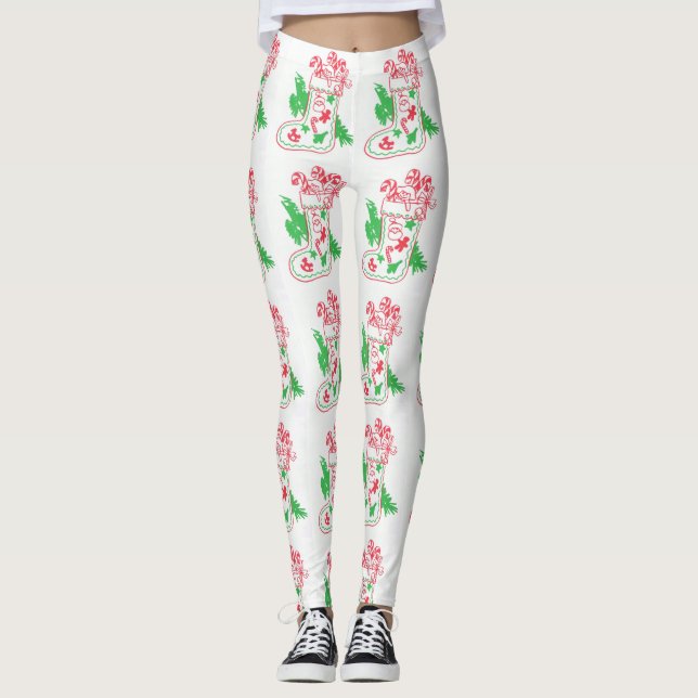 Leggings Vintage Noël Stocker (Devant)
