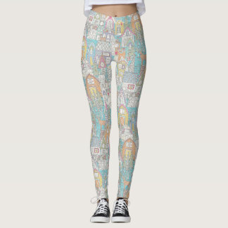 Leggings vintage pain d'épices pastel