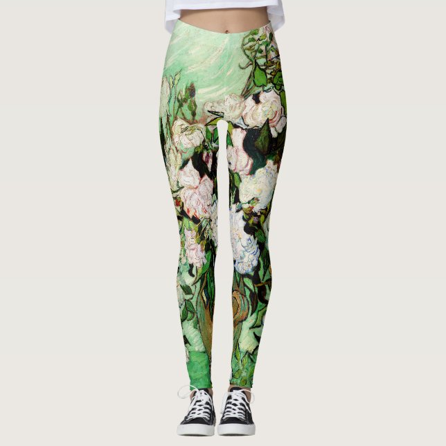 Leggings Vintage Vincent Van Gogh Roses (1890) (Devant)