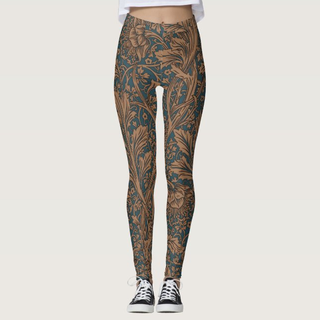 Leggings Vintage William Morris Arcadia sans couture (Devant)