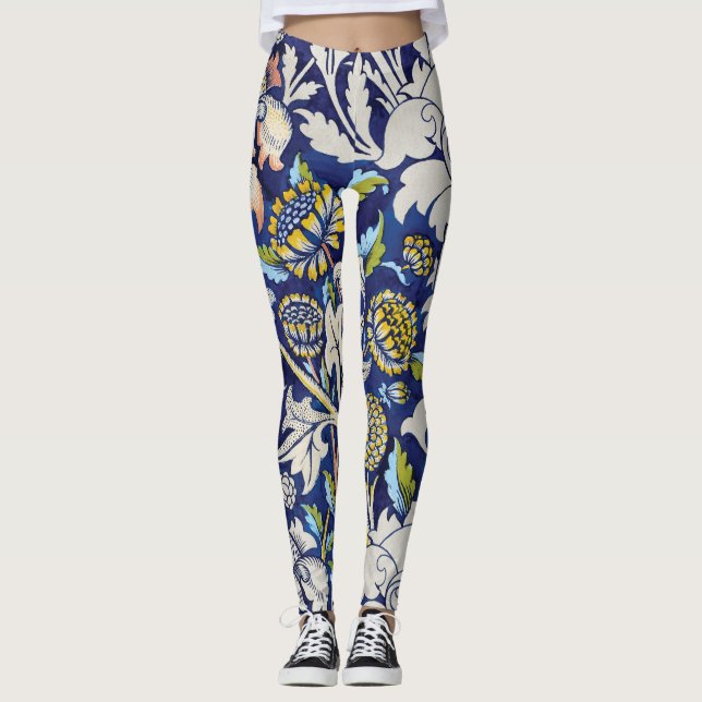 Leggings Vintage William Morris Pattern  (Devant)