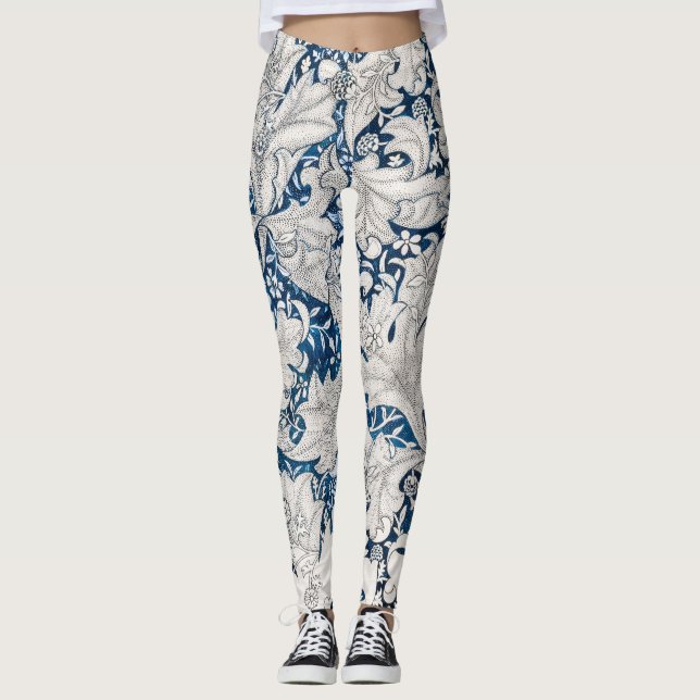 Leggings Vintage William Morris Pattern  (Devant)