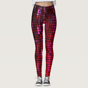 Leggings Violet et rose Paillette-Comme