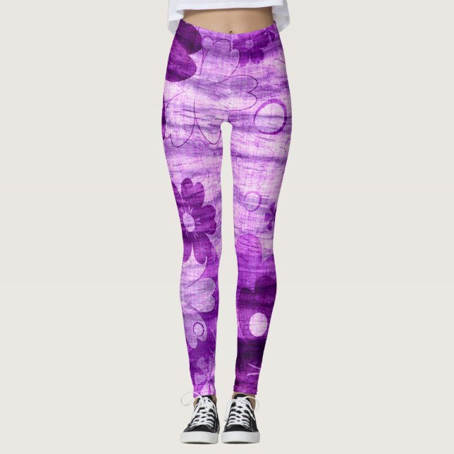 Leggings Violet Floral (Devant)