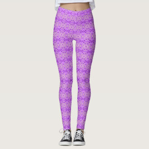 Leggings Violet gris gris Art déco treillis Motif Salle de