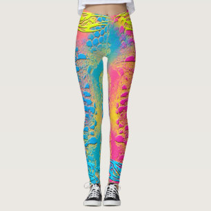 Leggings VIOLET LACE - numérique - art fractal -