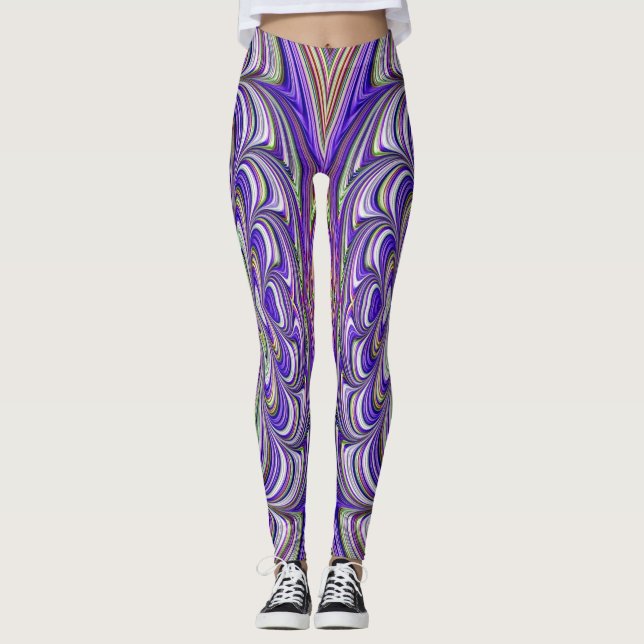 Leggings ~violet vert blanc ~ Original (Devant)