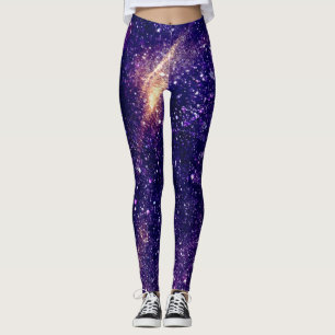 Leggings Violet violet abstraite galaxie univers