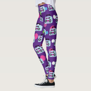 Leggings violets à points Halloween tenue années 8