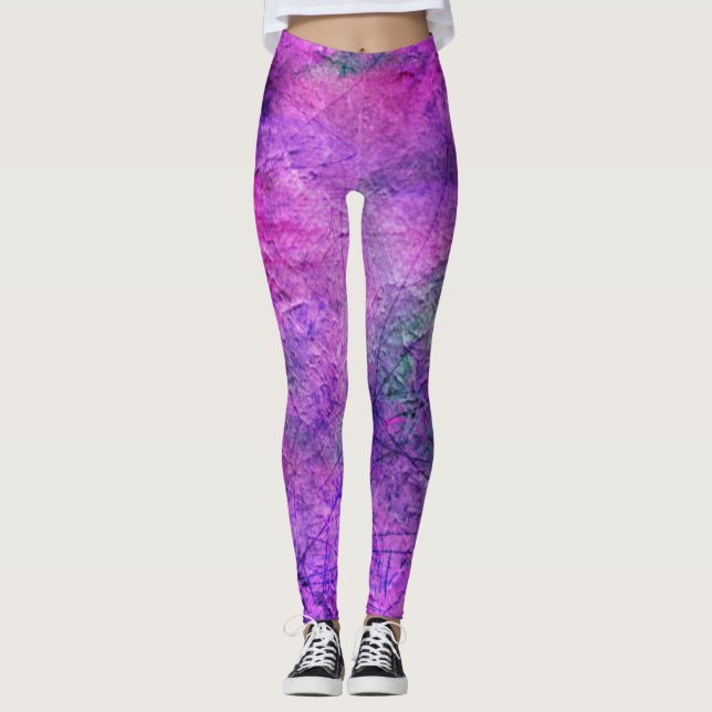 Leggings violets cool avec Scratch comme apparence (Devant)