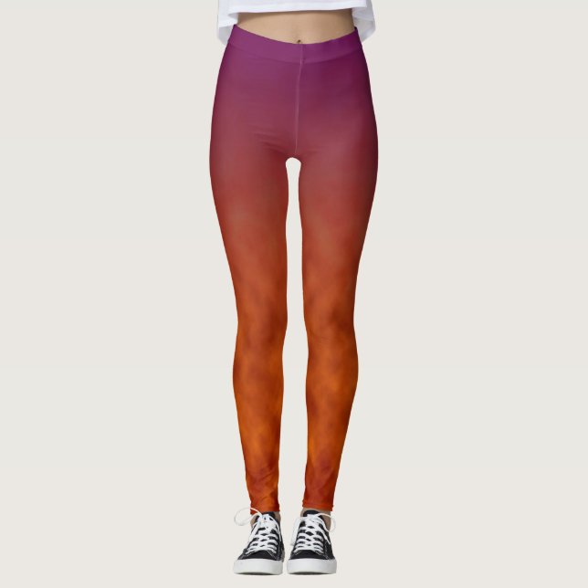 Leggings Violette Retombées d'automne (Devant)