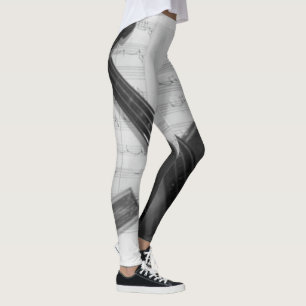 Leggings Violon et manuscrit