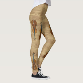 Leggings Violons de Stradivarius sur le regard du bois de