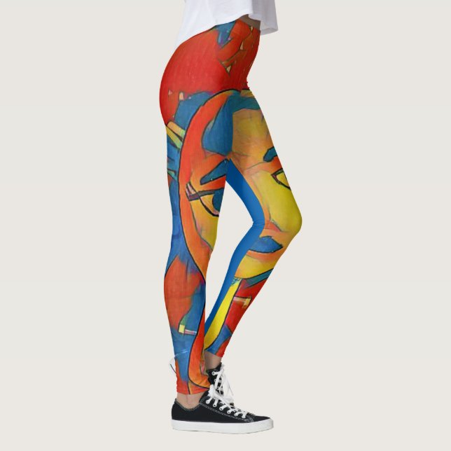 Leggings Visage contemporain artistique vibrant de (Droite)