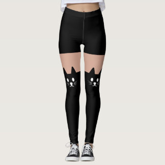 Leggings Visage de Chat Mignon Nouveauté Amusant