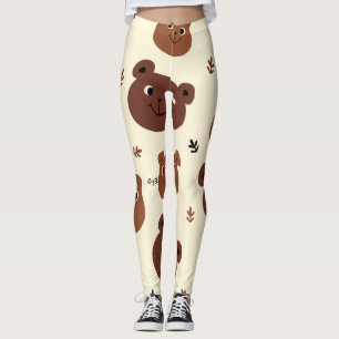 Leggings Visage drôle d'ours