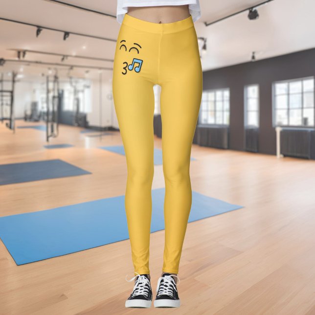 Leggings Visage Siffleur aux Yeux Sourires (Créateur téléchargé)